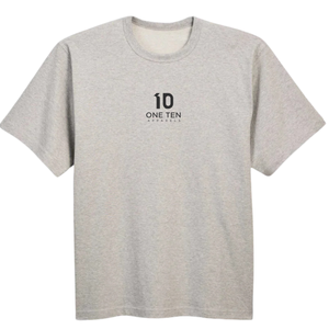 เสื้อยืดผู้ชายทรงหลวม สีเฮเธอร์โอ๊ตเมล ผ้าฝ้ายพรีเมียม คอกลม แขนสั้น สไตล์ลำลอง โอเวอร์ไซส์ ใส่สบายทุกวัน - Product Image 1