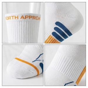 NORTH APPROACH Crew <b>Socks</b> White Blue Orange Breathable Running <b>Socks</b> for Adults Summer Season - Product Image 4