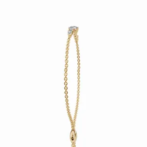 Bracelet ajustable pour femme Spark Lab Grown en or jaune 18 carats avec 9 pierres, bracelet tendance pour l'exportation - Product Image 2