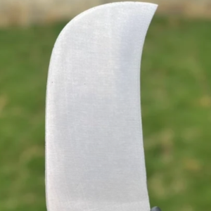 Cuchillo de Carnicero Curvo de Alta Resistencia PK-FN-DR, Hoja de Acero Plateado, Mango de Madera Rojo y Verde, Empuñadura Dorada, Cuchillos para Cortar Carne - Product Image 3