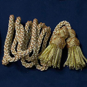 Glands en fil d'or orthodoxe – Garniture de vêtement tricotée en rayonne/polyester écologique, cousue à la main, avec taille personnalisée - Product Image 2