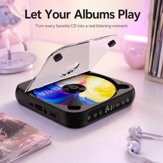 Portable Music CD Audio Player with Blue Tooth for Home HiFi Stereo Micro System Custom Logo OEM Factory