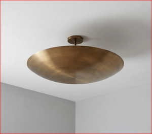 Lustre Sputnik en laiton fait main, luminaire suspendu de style mid-century avec douille E26, finition dorée LED - Product Image 2