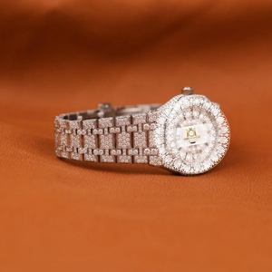 Reloj de Lujo para Hombre con Moissanita Brillante VS1 de 10 a 15 Quilates, Analógico Digital de Cuarzo, Resistente al Agua 10 Bar, Día/Fecha, Ecológico - Product Image 3