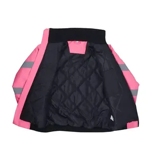 Veste de sécurité unisexe personnalisable avec logo, haute visibilité, bandes réfléchissantes, fermeture éclair, orange, jaune, noir, marine - Product Image 4