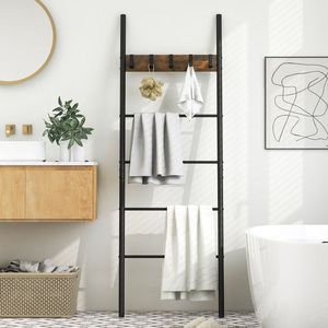 Porta Coperte Decorativo da Parete con 5 Ganci Rimovibili, Pratica Soluzione di Stoccaggio a Muro - Product Image 1