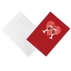 Tarjeta de San Valentín 3D Pop-Up con Botella de Champán y Tarjeta de Felicitación, Tema de Amor 3D, Tarjetas de Felicitación Hechas a Mano con Troquelado - Product Image 4