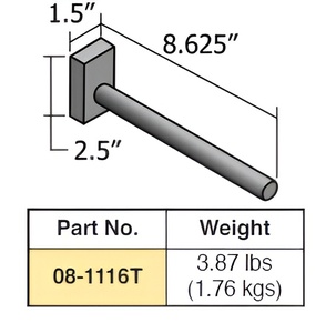 Barre de rivetage pneumatique en tungstène robuste personnalisée pour opération de rivetage solide - Modèle 08-1116T par Alva Engineers - Product Image 1