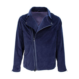 Chaqueta de Terciopelo para Hombre Estilo Real con Cuello Alto y Logotipo Frontal - Lujo, Elegante, Ajuste Delgado para Noche - Product Image 1