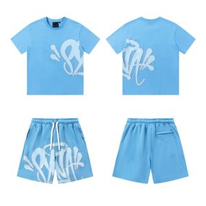Ensemble streetwear unisexe 2 pièces, t-shirt et short en coton, imprimé lettres, col rond, manches courtes, coupe classique, printemps été, vêtements décontractés - Product Image 3