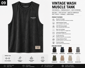 Wholesale Custom Vintage Retro 100% Cotton Oversized Knitted Breathable Streetwear Tank Top Men Acid Wash Sleeveless <b>T</b>-<b>Shirt</b> - Product Image 3
