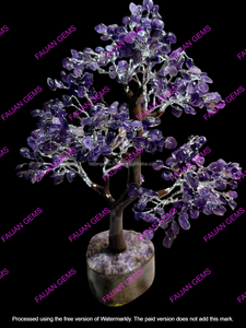 Arbre en Cristal d'Améthyste 100% Naturel à Thème Spirituel, Pierres Semi-Précieuses, Décoration d'Intérieur et Bijoux FAIJAN GEMS Rajasthan - Product Image 2