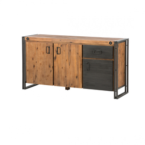 Meuble de rangement en bois de style rétro moderne, rustique et industriel, durable, de haute qualité, pour salle à manger, bar à domicile, salon - Product Image 1