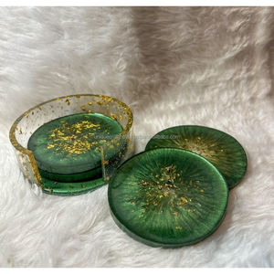 Premium Resin Glitter <b>Marble</b> <b>Coasters</b> Handmade Elegant Sparkling Drinkware Stylish Modern Tabletop Decor Artistic Resin Craft - Product Image 3