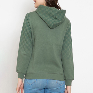 Sudaderas con capucha de moda para mujer con cremallera 2026 al por mayor OEM personalizadas de algodón polar ajustadas con cremallera completa, sudaderas con capucha elegantes estilo streetwear - Product Image 3