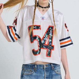 เสื้อเจอร์ซีย์อเมริกันฟุตบอลผู้ชายแบบตาข่าย ระบายอากาศได้ดี ขายส่ง OEM รับสกรีนโลโก้ตามสั่ง แขนสั้น คอวี - Product Image 6