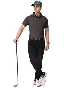 Logotipo bordado personalizado 95% algodón 5% Spandex nuevo diseño Color sólido Polo transpirable hombre Golf uniforme de negocios - Product Image 6