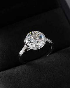 PYQ 3 Carat Unique Light Luxury Rhodium Plated Prong Moissanite Ring 925 Sterling Silver Women's Jewelry Wedding Festival Gift - Product Image 1