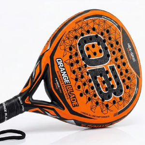 ไม้เทนนิสพาเดลแบบพกพา ทนทาน รูปทรงเพชร ผลิตจากคาร์บอนคอมโพสิตสีดำ 18K พร้อมตาข่ายไนลอน สำหรับผู้เล่นมืออาชีพ ขายส่ง - Product Image 3