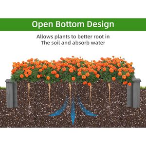 Jardinière en bois d'extérieur 48x48x10 à montage sans outils, potager surélevé, pour bâtiments de jardin, à poser sur le sol - Product Image 4