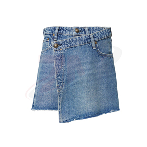 Collection de Vêtements en Denim Tendance : Hauts et Shorts en Jean Taille Haute pour Femme, Style Décontracté Streetwear - Product Image 1