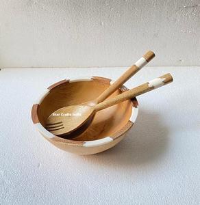 Moderna y Elegante Tazón Mezclador de Resina y Madera con Servidor, Nueva para Cocina, Hotel, Hogar, Restaurante, a Precio Competitivo - Product Image 1