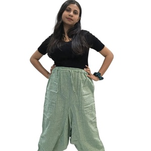 Loose Fit Summer Harem <b>Pants</b> Baggy <b>Hippie</b> High Waist Boho Lace Animal Print 100% Cotton Eco-Friendly Breathable Waterproof - Product Image 1