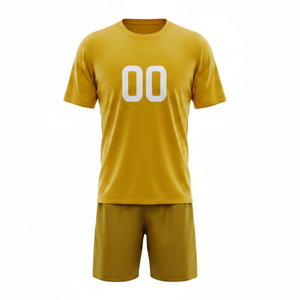 Uniforme de football 100% polyester, respirant, séchage rapide, léger, évacuation de l'humidité, design personnalisé, vêtements de sport unisexes, uniforme de football - Product Image 1