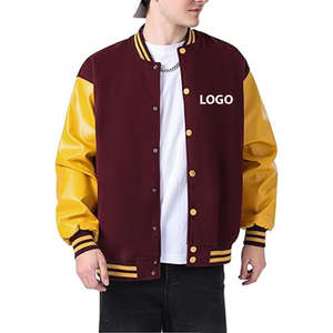 Chaqueta de Béisbol de Invierno para Hombre, Estilo Letterman, con Botones, de Alta Calidad OEM, con Hombros Caídos, Tejido Transpirable, Varios Colores - Product Image 3