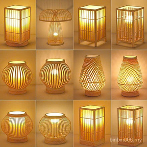Lampe suspendue en bambou durable avec abat-jour tissé naturel - Product Image 4