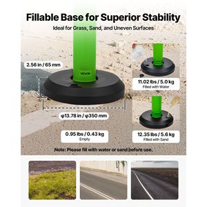 Set di 3 Coni Segnaletici Stradali Resistenti da 48 Pollici con Strisce Riflettenti e Base Riempibile per Sicurezza Stradale - Product Image 3