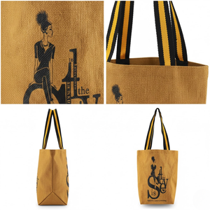 Bolsa de Yute Teñida Personalizada al por Mayor con Atractivo Diseño Impreso |   Bolsa de Compra Reutilizable, Precio Competitivo, Proveedor Exportador - Product Image 3