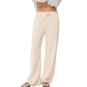 Custom Women Vintage Wide Leg Casual Pants High Elastic Ankle <b>Trousers</b> OEM ODM Wholesale Fashion Wear - Product Image 3