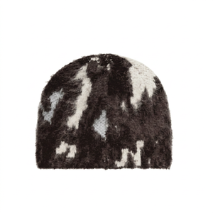 Bonnet en Mohair Brodé 3D avec Logo Personnalisé, Style Y2K Streetwear, Respirant, Imperméable, Tricoté, Hiver, Premium, Doux, Effet Délavé - Product Image 1