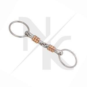Venta al por mayor: Bocados para caballos de acero inoxidable de alta calidad, cómodos, con anillo suelto y rodillos de cobre tipo snaffle, opciones personalizables - Product Image 3
