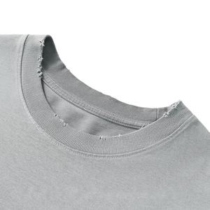 Men's Oversized Solid Color Short Sleeve T-Shirt O-Neck Washed Cotton Casual Blank Design - Product Image 6
