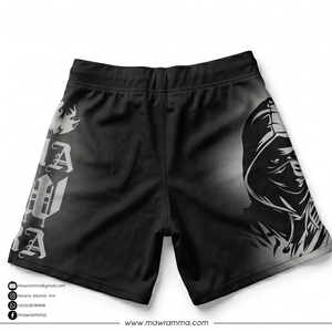 Mawra MMA Men's Black Sublimation Shorts Quick Dry Sporty Design <b>Elastic</b> Waist Printed Pattern Short Length Beach Shorts - Product Image 4