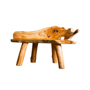 Banco de raíz de teca rústico de lujo para casa, villa o resort, artesanal, para patio exterior, colección ARTERRA - Product Image 1