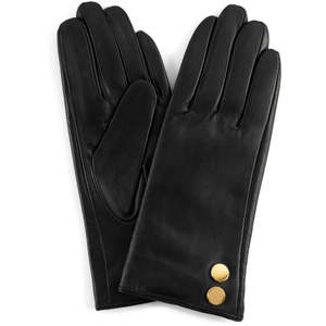 Leather fashion gloves with beautiful buttons - Product Image 1