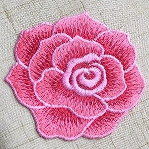 Colorful Embroidered Flower Patches <b>Iron</b>-<b>On</b> Applique <b>Fabric</b> Decorative Rose Design Nonwoven Felt Patch Set - Product Image 3