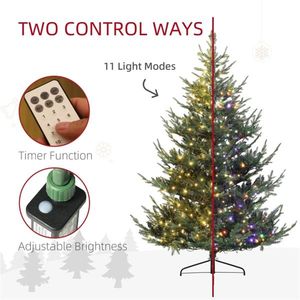 7.5 ft Christmas <b>Trees</b> with <b>Lights</b> Festive Decorations for Holiday Celebrations - Product Image 1
