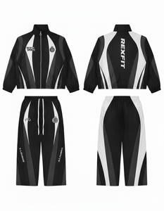 Ensemble de survêtement réfléchissant tendance 2025 pour hommes avec impression personnalisée, coupe-vent, service OEM, combinaison zippée pour hommes - Product Image 5