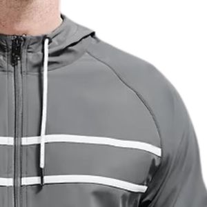Striped Shell Windbreaker Lightweight Full Zip Outdoor <b>Jacket</b> Casual Sports Training <b>Running</b> Windbreaker Apparel for <b>Men</b> - Product Image 6