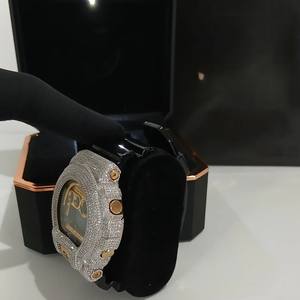 Montre entièrement sertie de diamants Moissanite VVS GM6900, boîtier, bracelet et lunette, certifiée GRA, passe le testeur de diamants - Product Image 2