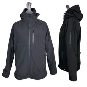 Veste softshell d'hiver à capuche pour homme, best-seller, chaude, imperméable, respirante, anti-UV, résistante aux déchirures, 100% polyester - Product Image 2
