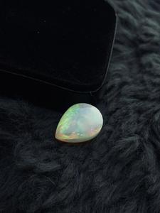 Natural Ethiopian <b>Opal</b> Pear Cut Cabochon Multi Color Fire Flashy Loose Gemstone No Treatments for Jewelry - Product Image 4