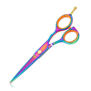 Tijeras de Peluquería Profesionales de Acero Inoxidable con Alto Contenido de Carbono, Mango de Cerámica, para Hombres y Mujeres, con Logotipo Personalizado, Afiladas para el Cabello - Product Image 1
