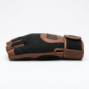 Premium Leather Weightlifting <b>Gloves</b> Palm Grip Wrist Support for Gym <b>Training</b> Heavy Duty Unisex Custom Logo - Product Image 3