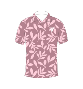 เสื้อโปโลพิมพ์ลายใบไม้สีชมพูสำหรับผู้ชายแขนสั้นลำลองแฟชั่นฤดูร้อนเสื้อโปโลกอล์ฟ - Product Image 4