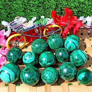 Esfera de Malaquita Natural Rayada, Bola de Cristal Pulida para Feng Shui, Sanación, Reiki, Meditación, Decoración Energética, Chakralume - Product Image 6